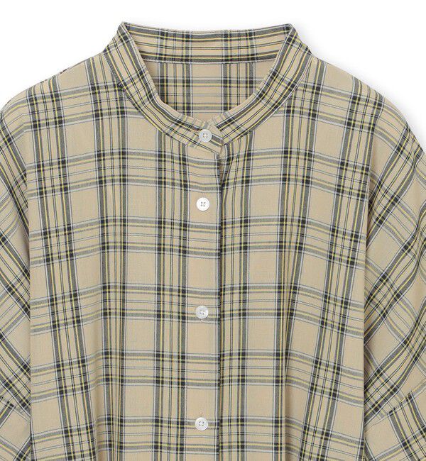 MACKINTOSH PHILOSOPHY「GREY LABEL バンドカラーチェックワンピース」|ワンピース|