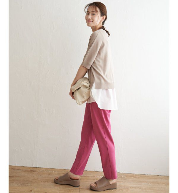 ikka「BeasyStretch テーパードパンツ」|スラックス|