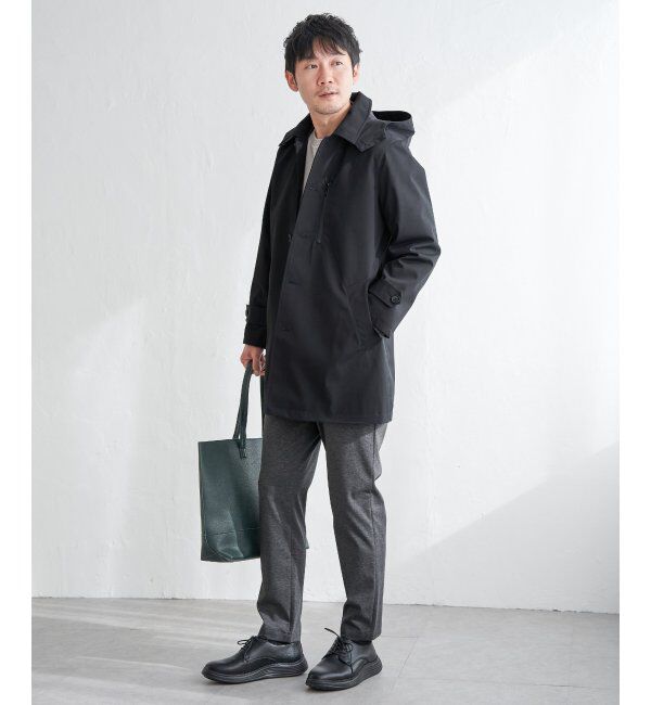 IKKA LOUNGE「【雑誌MonoMax4月号掲載】撥水ピケフードステンカラーコート」|その他|