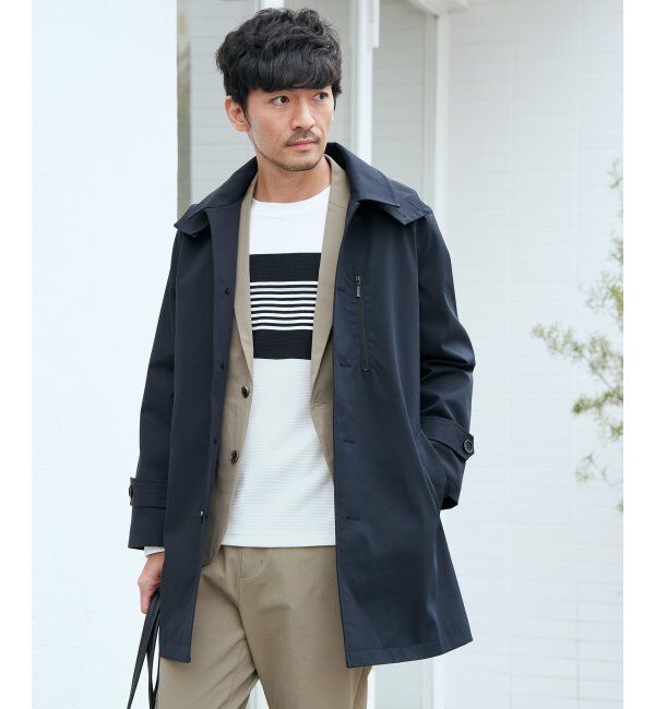 IKKA LOUNGE「【雑誌MonoMax4月号掲載】撥水ピケフードステンカラーコート」|その他|