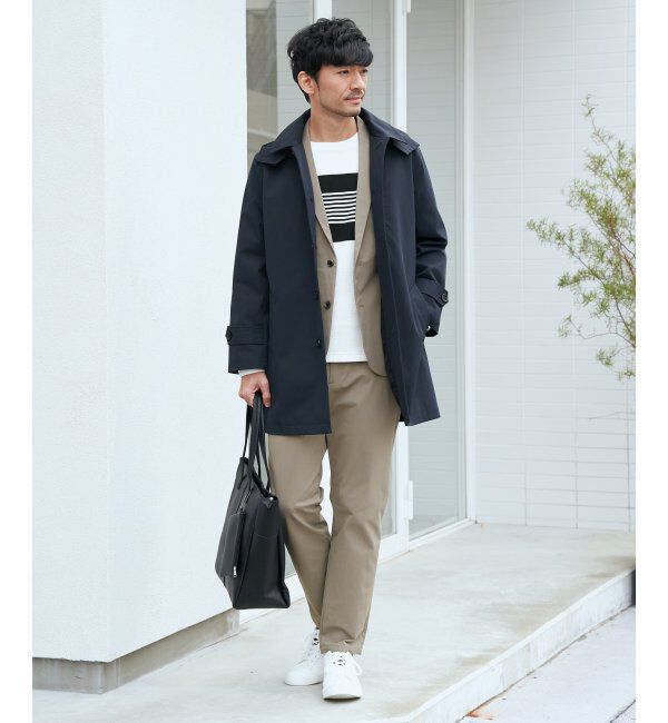 IKKA LOUNGE「【雑誌MonoMax4月号掲載】撥水ピケフードステンカラーコート」|その他|