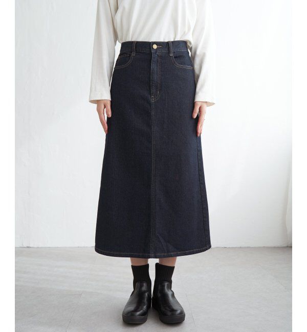 ikka「デニムロングスカート」|スカート|