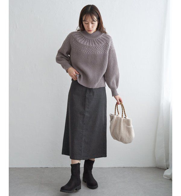 ikka「デニムロングスカート」|スカート|