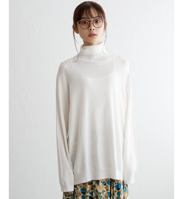 Lbc with Life「天竺ハイネックカラーニット」|カーディガン|