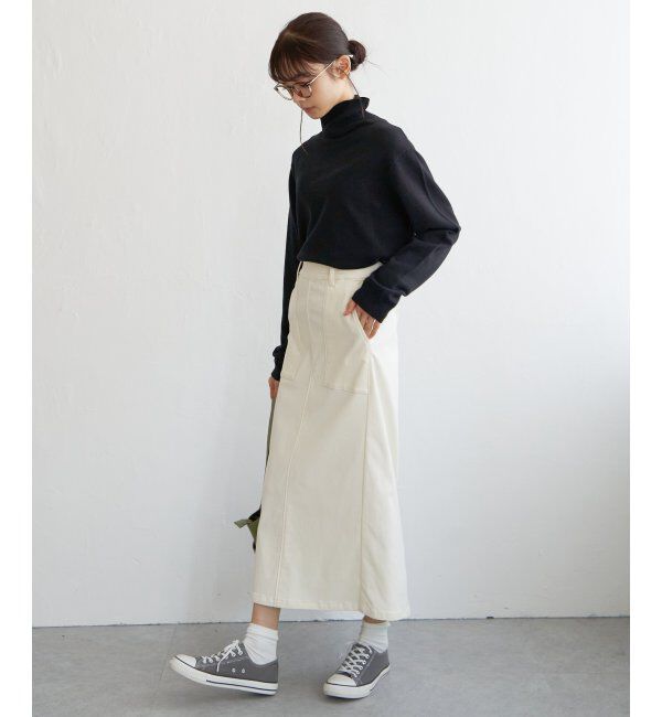 Lbc with Life「天竺ハイネックカラーニット」|カーディガン|