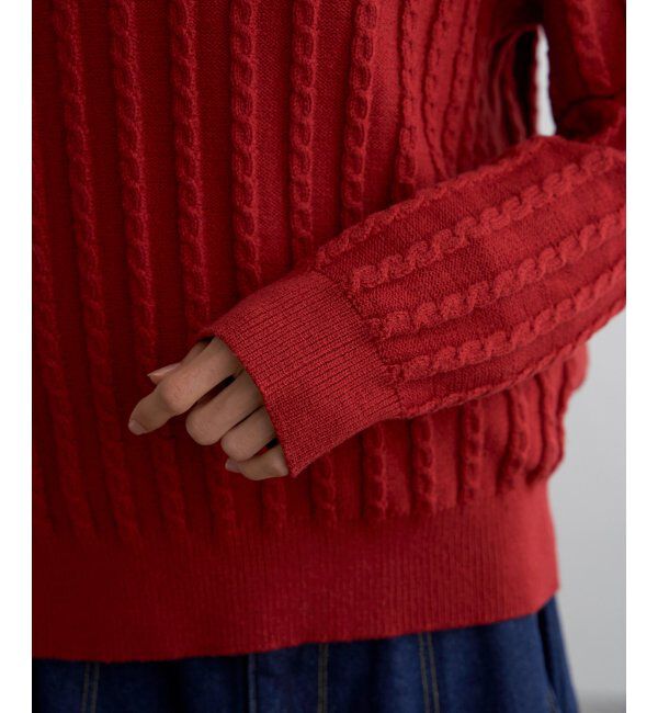 Lbc with Life「クリスマスケーブルニットプルオーバー」|カーディガン|