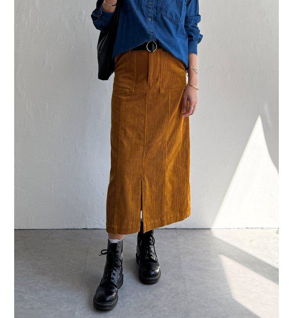 Lbc with Life「コーデュロイベイカーIラインスカート」|スカート|