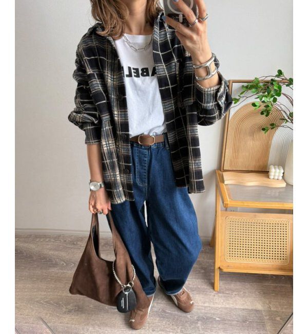 Lbc with Life「モールチェックCPOシャツ」|シャツ・ブラウス|ブラック