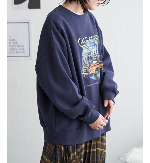 VENCE share style「レトロカープリントスウェット」|スウェット・ジャージ|