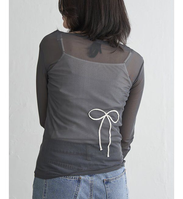 VENCE share style「シアーリボンコード刺繍プルオーバー」|Tシャツ・カットソー|