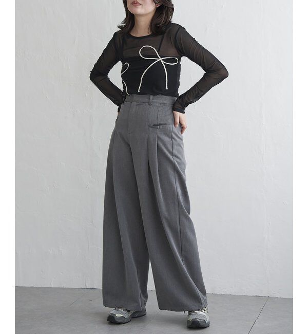 VENCE share style「シアーリボンコード刺繍プルオーバー」|Tシャツ・カットソー|