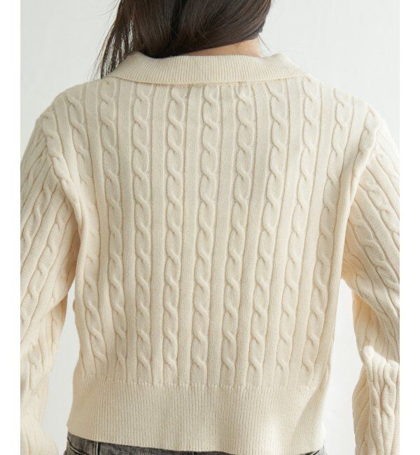 VENCE share style「BEVERLY HILLS POLO CLUB ケーブル編みポロカーデ」|カーディガン|