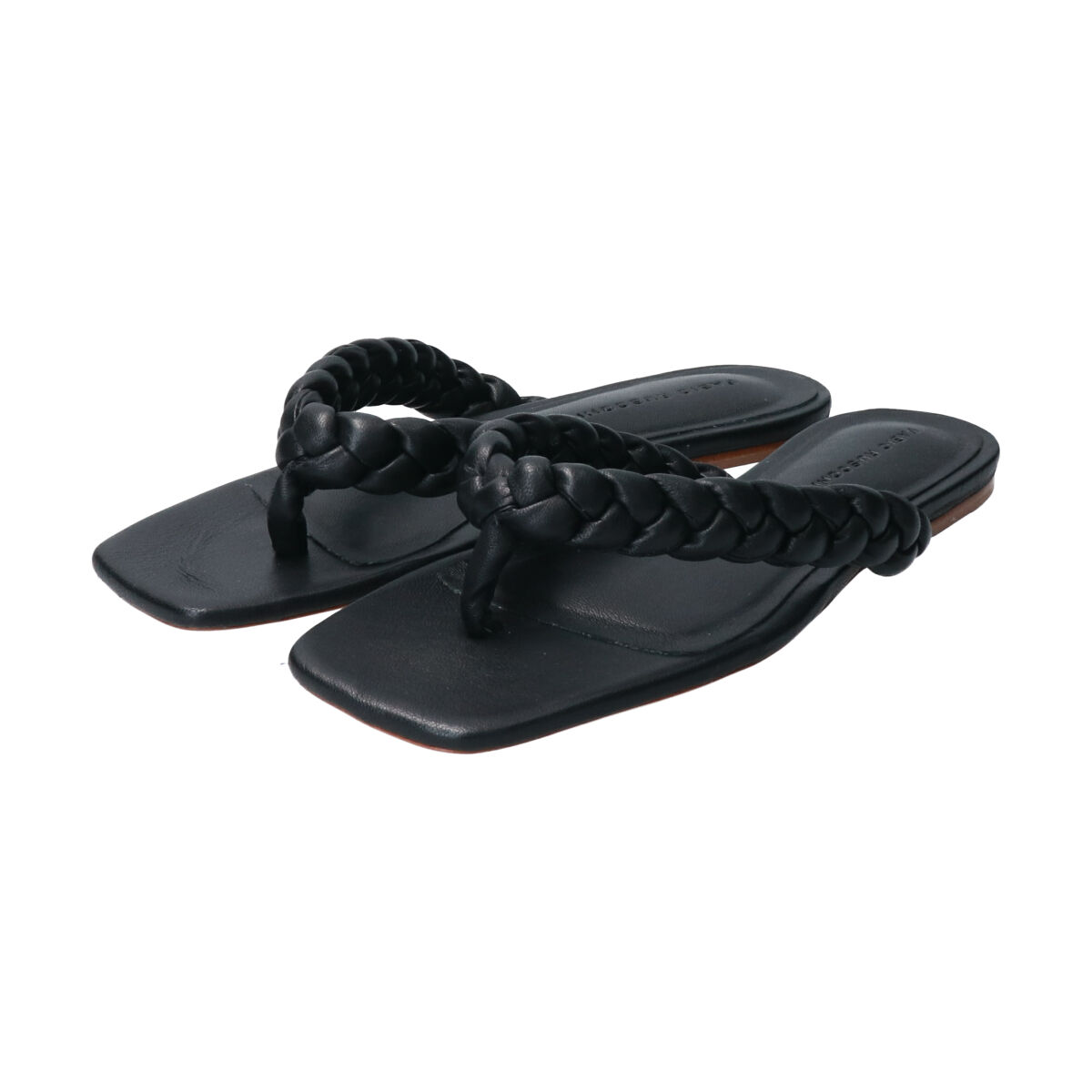 FABIO RUSCONI 「【FABIO RUSCONI】スクエアトウウーブンレザートングサンダル」|サンダル|