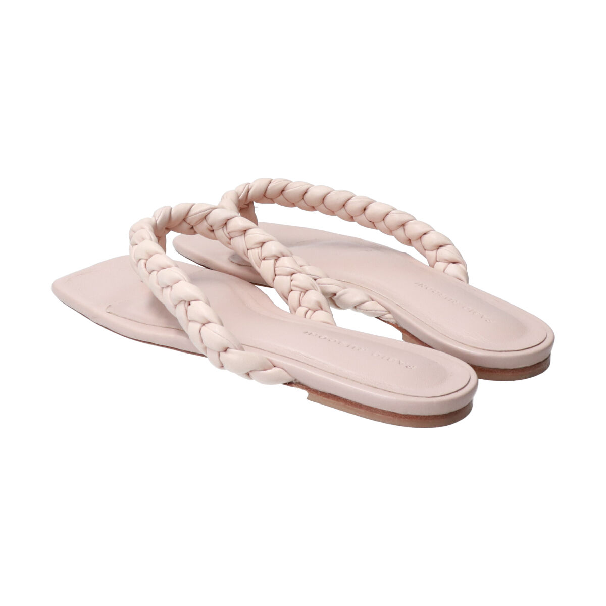 FABIO RUSCONI 「【FABIO RUSCONI】スクエアトウウーブンレザートングサンダル」|サンダル|