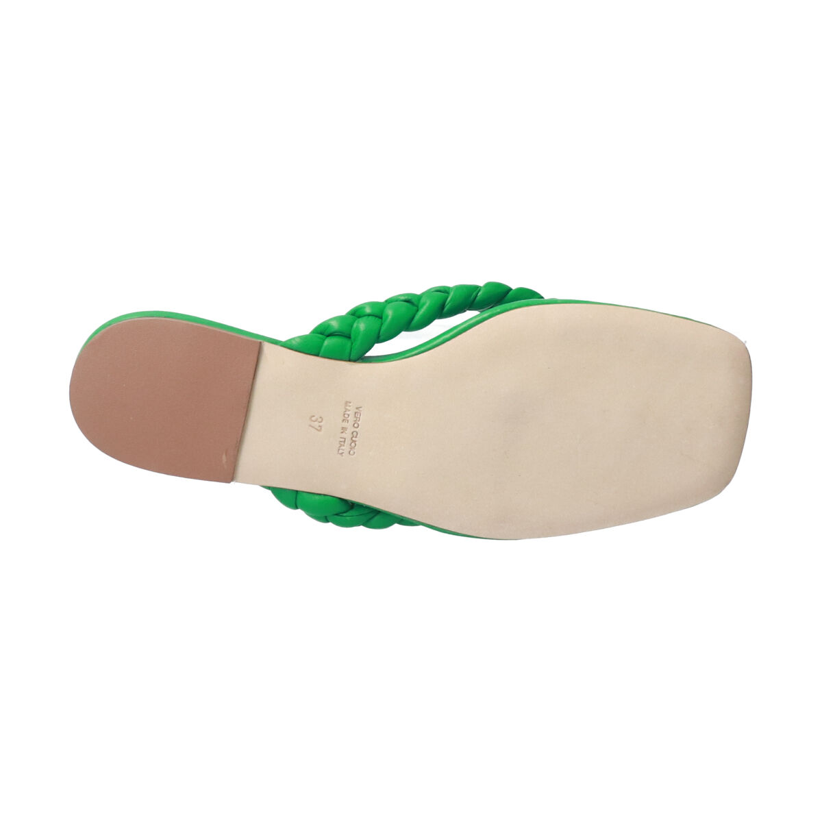 FABIO RUSCONI 「【FABIO RUSCONI】スクエアトウウーブンレザートングサンダル」|サンダル|