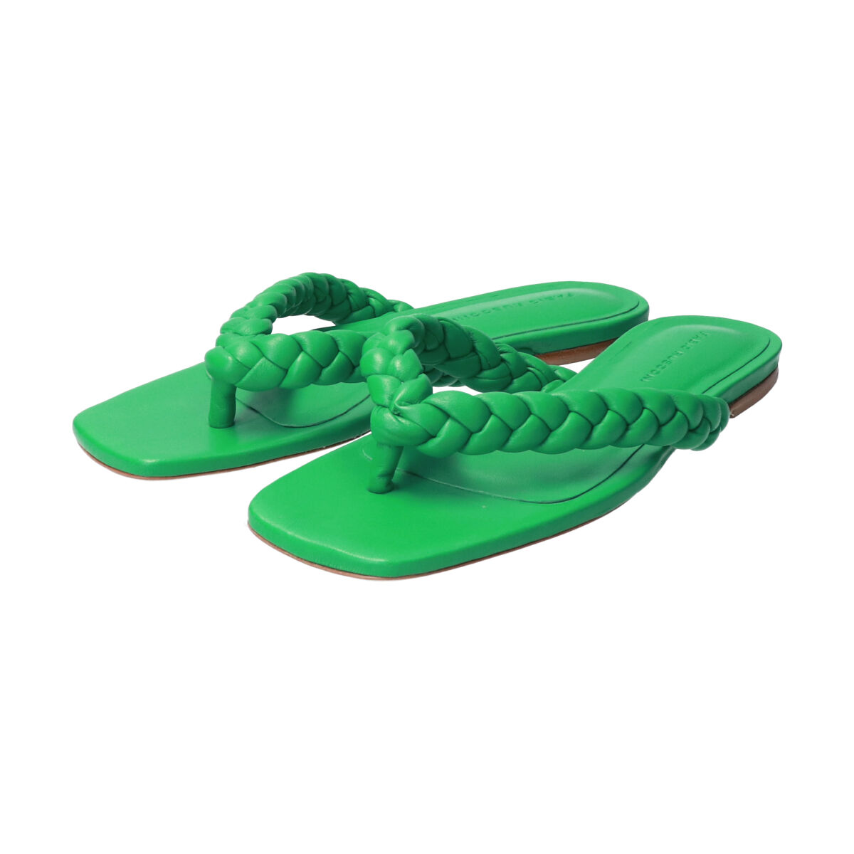 FABIO RUSCONI 「【FABIO RUSCONI】スクエアトウウーブンレザートングサンダル」|サンダル|