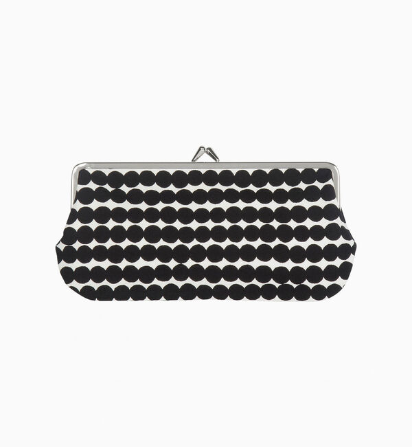 Marimekko「Rasymatto Silmalasi Kukkaro がま口ポーチ」|ポーチ|ホワイト&times;ブラック