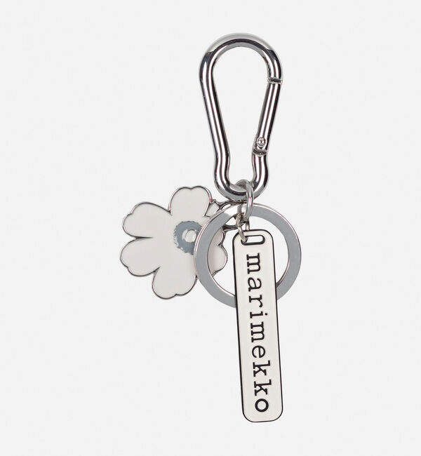 Marimekko「Puhallus Unikko Ⅱ キーチェーン」|その他|オフホワイト&times;グレー