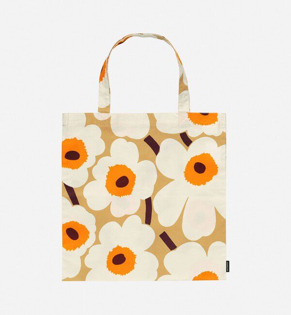 Marimekko「Pieni Unikko トートバッグ 43&times;44cm」|トートバッグ|ｷｬﾗﾒﾙ&times;ｸﾘｰﾑ&times;ｵﾚﾝｼﾞ