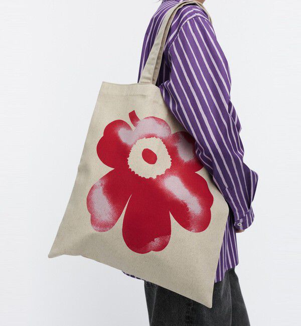 Marimekko「Vankka Akvarelli Unikko Placement トートバッグ」|トートバッグ|