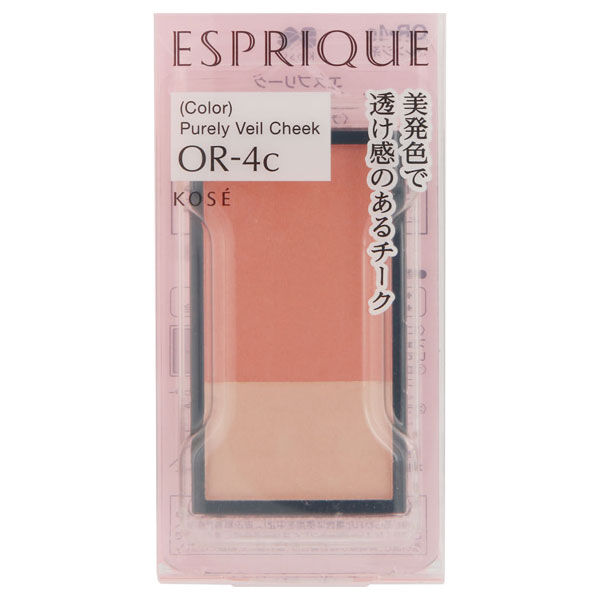 エスプリーク「エスプリーク ピュアリーベール チーク OR-4c オレンジ系 レフィル/無香料 (3.3g)」|チーク|