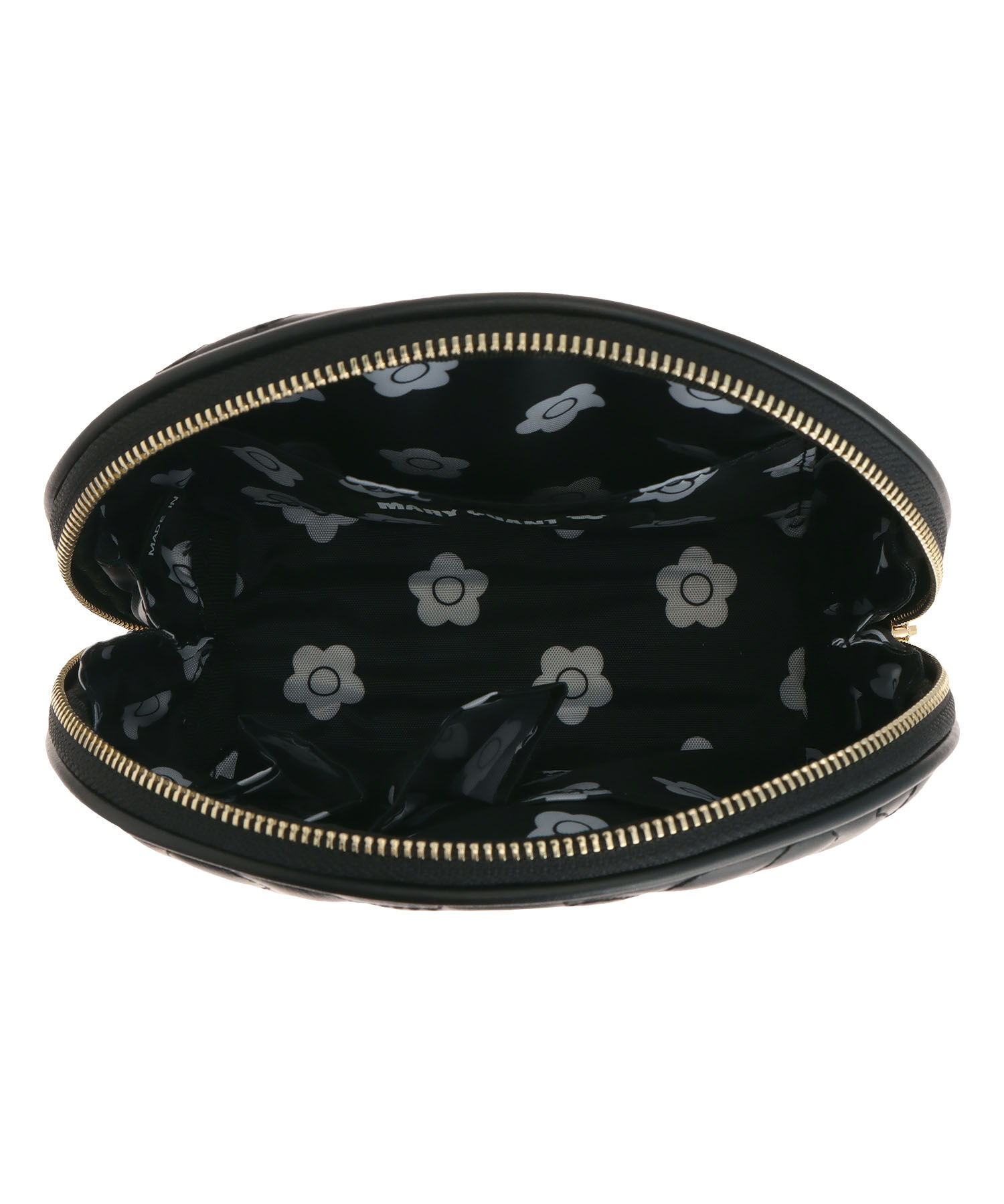 MARY QUANT「キルトフォームデイジー ラウンドポーチL」|ポーチ|