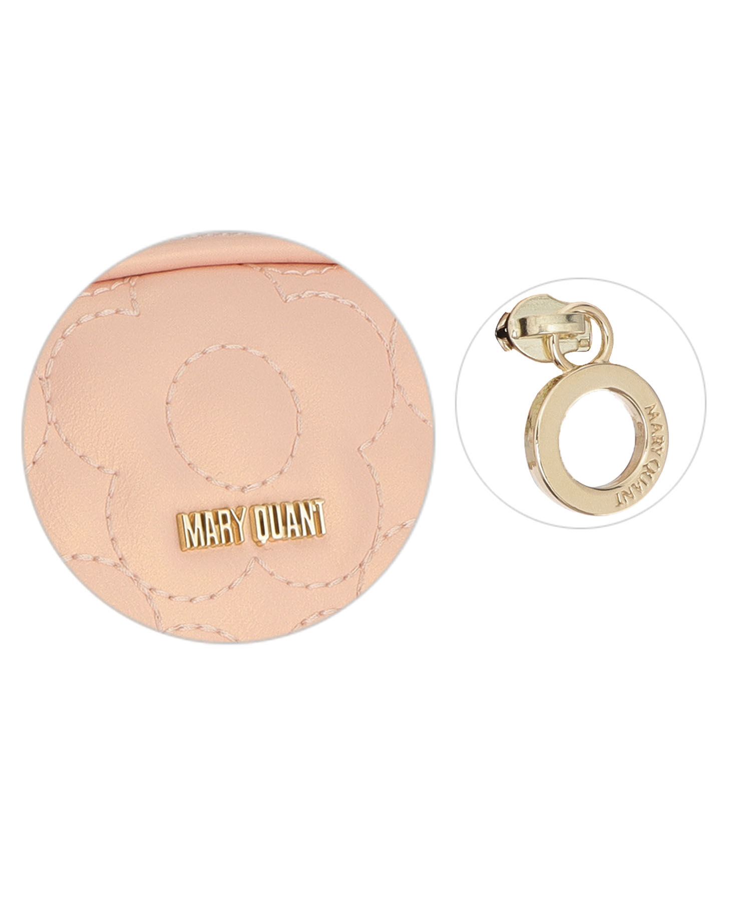 MARY QUANT「キルトフォームデイジー ラウンドポーチL」|ポーチ|