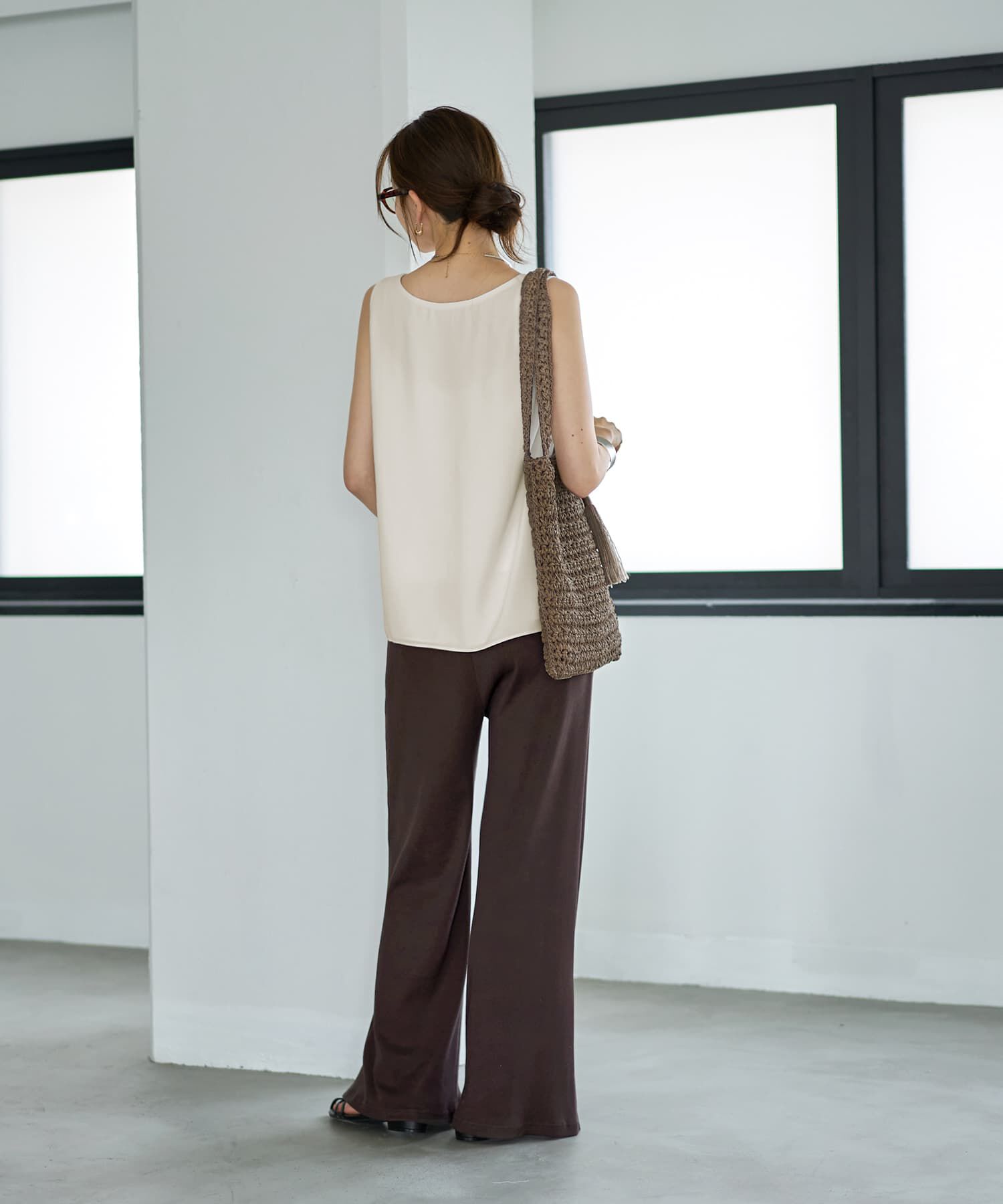  「透けないジョーゼットタンクトップ」|タンクトップ|