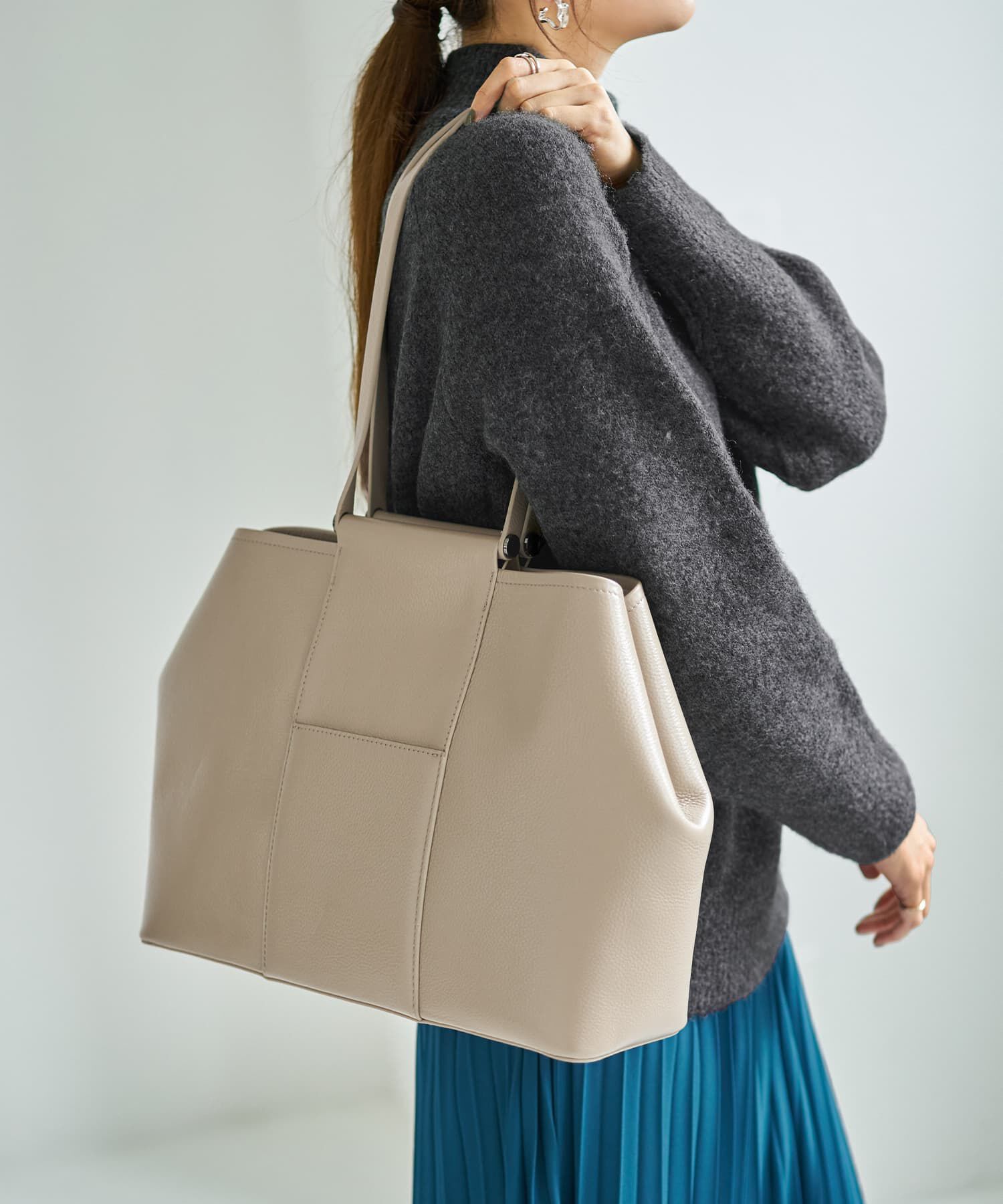 STYLE DELI「【DRESSDEN】レザーバッグ／L-01」|トートバッグ|グレージュ