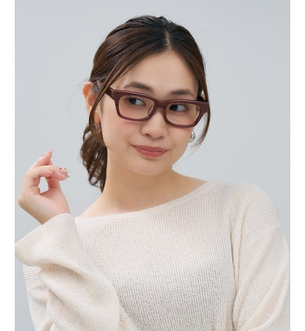  「ウェリントン型 メガネ | マツケリ MAZZUCCHELLI｜ 太縁フレーム 伊達・度付き眼鏡  レンズ交換券付」|メガネ|レッド