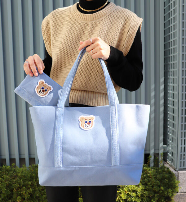 LOVERARY BY FEILER「オールドテディ　ワッペントートバッグ　L/OTE-223025」|トートバッグ|