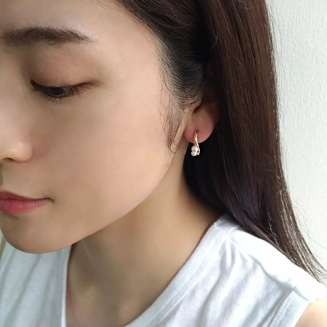  「silver925 パール並び イヤリング (ニッケルフリー)」|イヤリング|