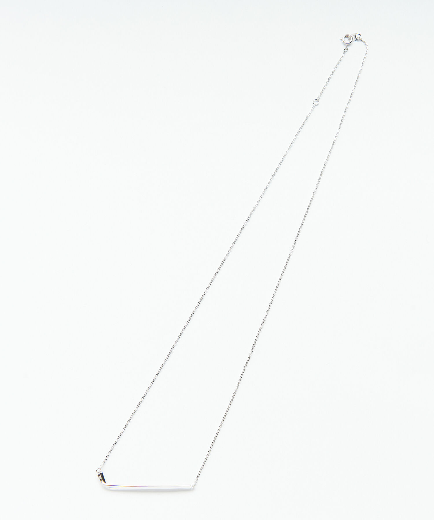 JUPITER「【SV925】ダブルバーダイヤモンドネックレス/ペア/シルバー」|ネックレス|