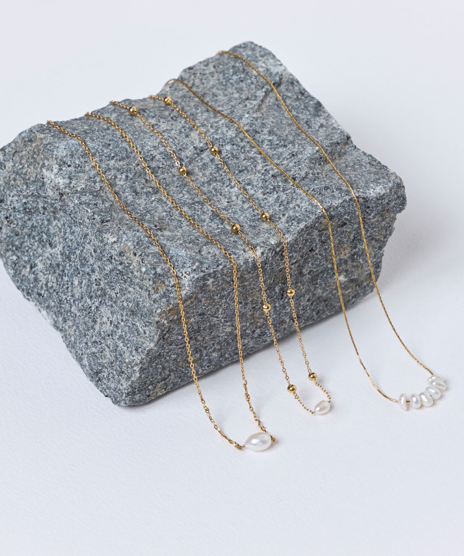 Phoebe「【金属アレルギー対応】ドリッピングウォーターパールネックレス/サージカルステンレス」|ネックレス|