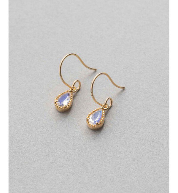 ete「ナチュラルストーン ドロップ ピアス」|ピアス|