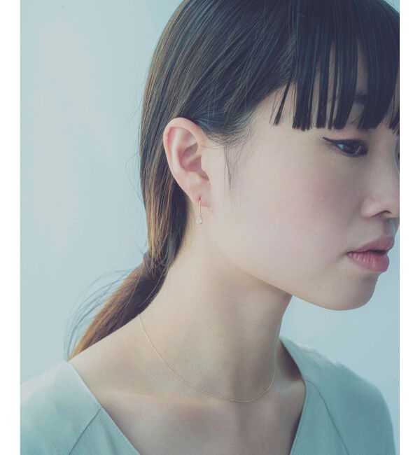 ete「ナチュラルストーン ドロップ ピアス」|ピアス|
