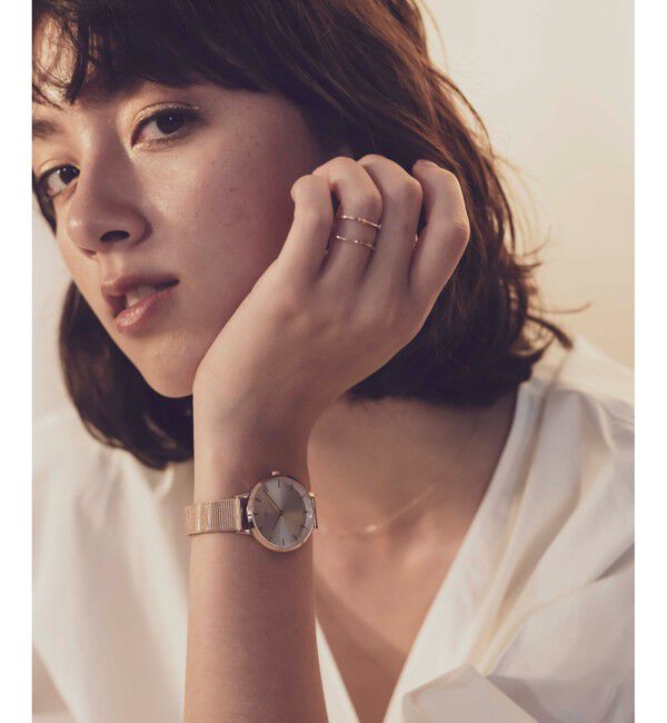 ete「きせかえ ビッグフェイスウォッチ メッシュベルト」|腕時計|