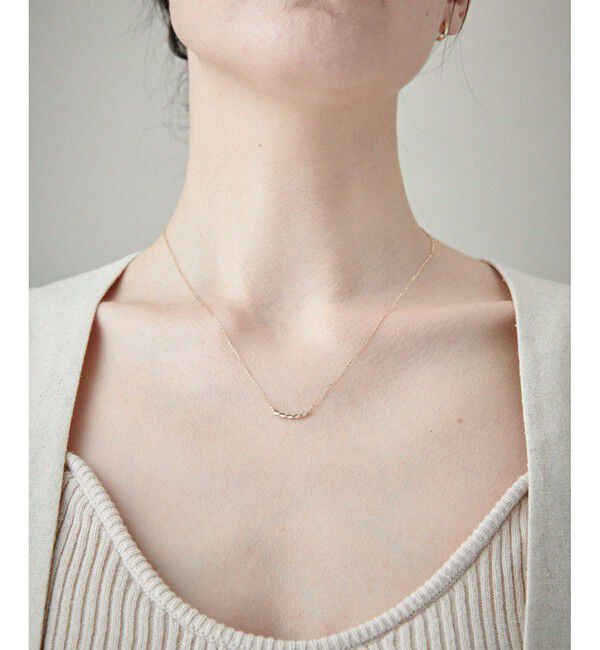 ete「K10YG レイヤー ツイスト ネックレス」|ネックレス|