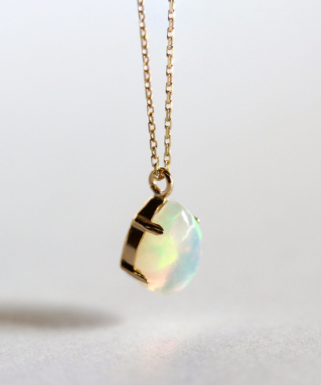  「オパール ペアシェイプ ネックレス | K10YG」|ネックレス|