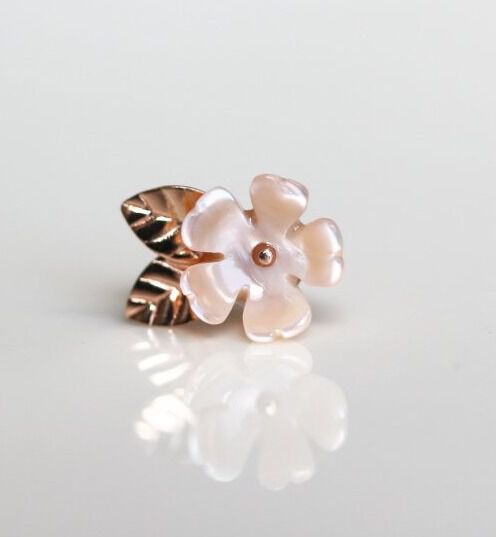  「ピンクシェル / ガーネット サクラ ピアス | K10PG」|ピアス|