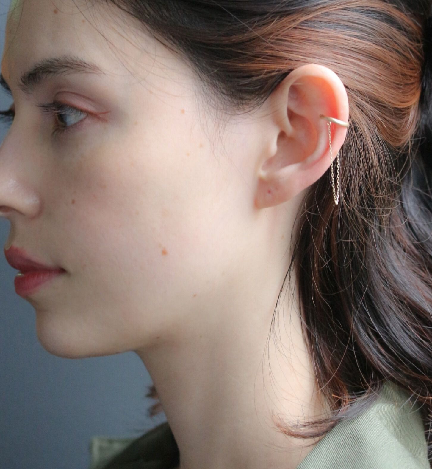  「ゴールド チェーン イヤーカフ | K10YG 【片耳用】」|イヤーカフ|