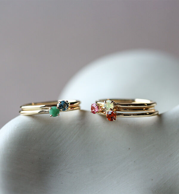  「ピンクスピネル リング | K10YG」|リング|