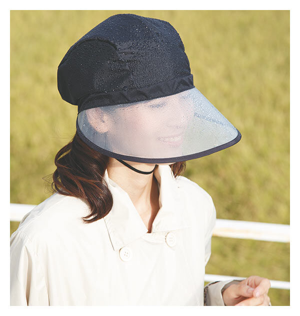 BACKYARD FAMILY「レインハット レディース 自転車 通販 レインバイザー つば広 合羽 帽子 大人用 キャスケット型」|キャップ・キャスケット|