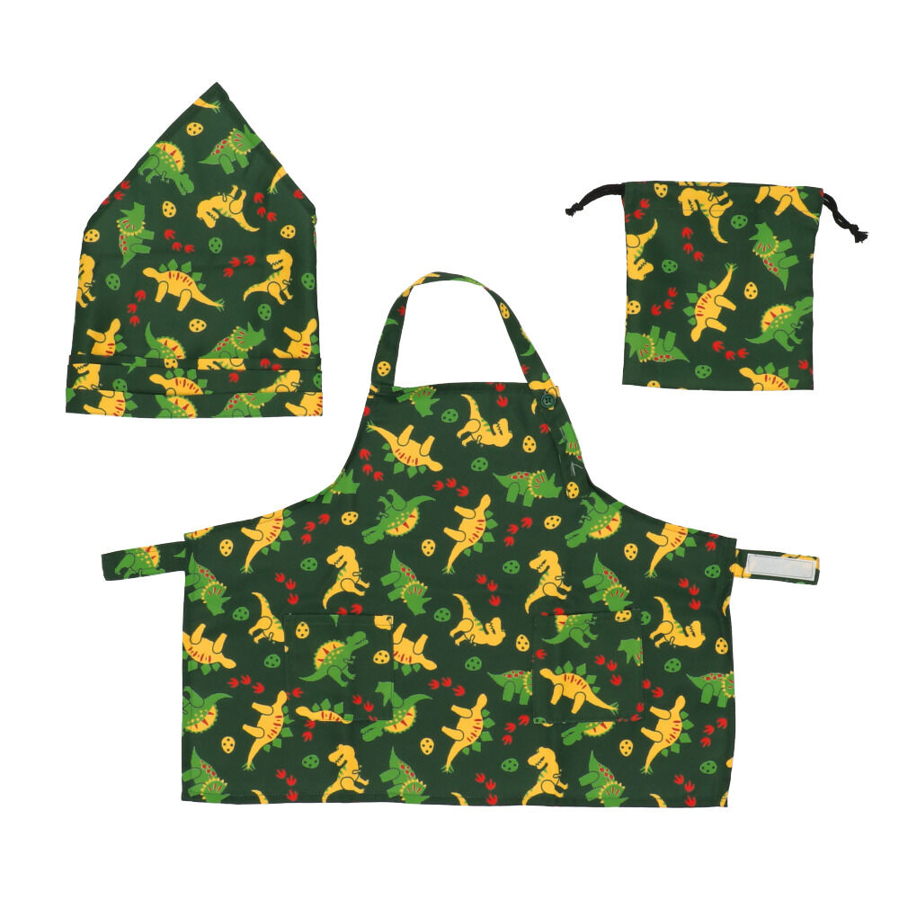 BACKYARD FAMILY「エプロン キッズ 3点 通販 120 130 140 150 l サイズ 120-150cm m」|その他|グリーン1