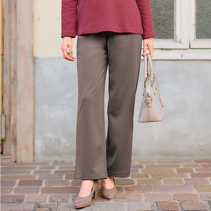 BACKYARD FAMILY「ワイドパンツ 裏起毛 レディース 通販 ワイド パンツ 長ズボン ズボン カジュアルパンツ」|その他|