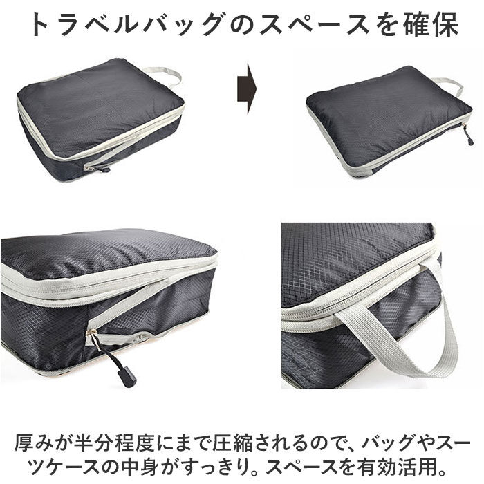 BACKYARD FAMILY「トラベルポーチ 3点セット 通販 圧縮バッグ 圧縮バック 収納ポーチ バッグインバッグ ポーチ」|ポーチ|