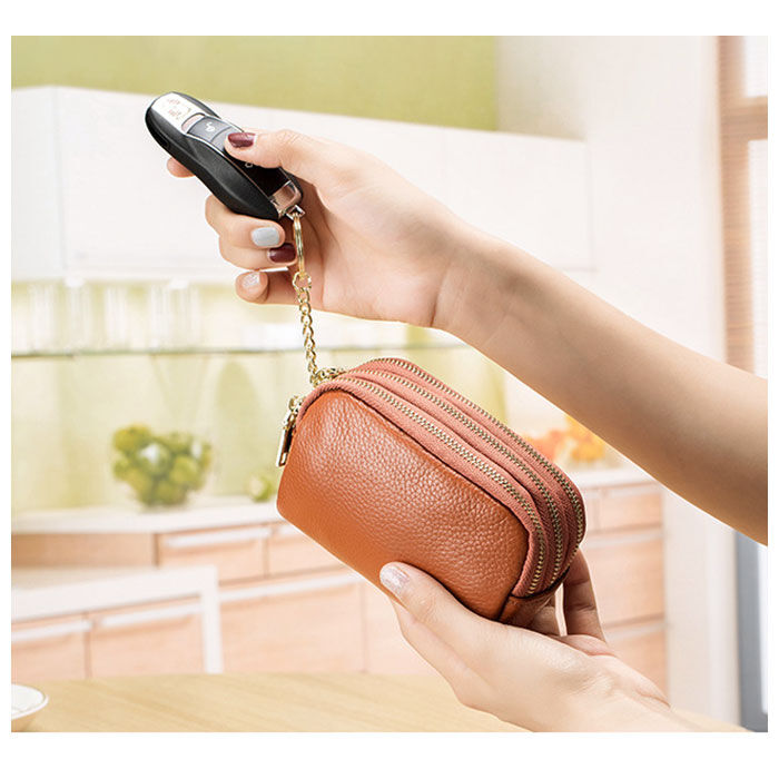 BACKYARD FAMILY「ポーチ 小物入れ 通販 バッグインバッグ 財布 軽量 大容量 本革 3ポケット 仕切り 自立」|ポーチ|