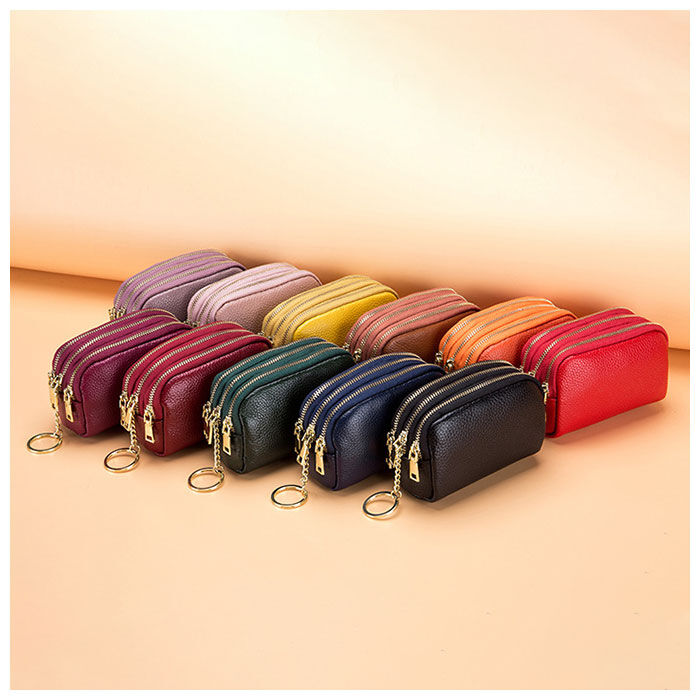 BACKYARD FAMILY「ポーチ 小物入れ 通販 バッグインバッグ 財布 軽量 大容量 本革 3ポケット 仕切り 自立」|ポーチ|