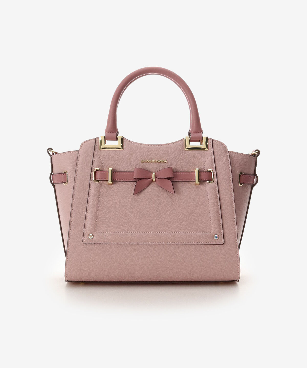 Samantha Vega「リボンモチーフハンドバッグ」|ハンドバッグ|ピンク