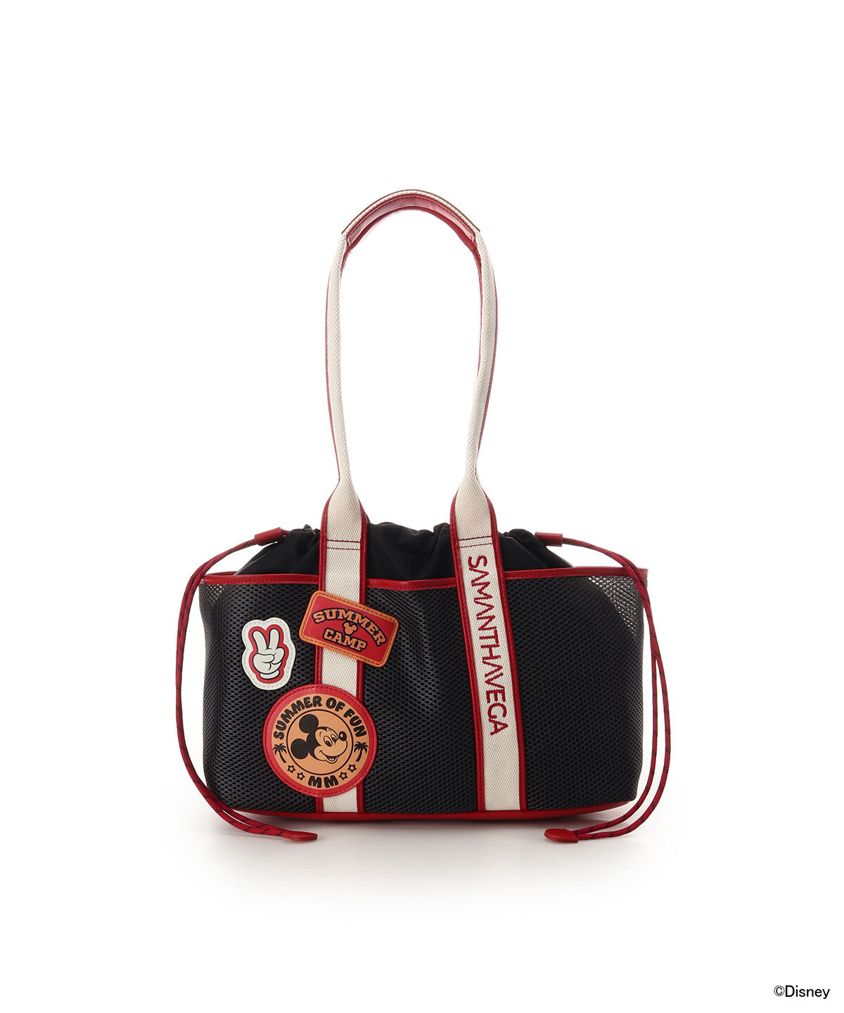 Samantha Vega「｢ﾐｯｷｰﾏｳｽ&ﾌﾚﾝｽﾞ｣ﾛｺﾞﾃｰﾌﾟﾄｰﾄﾊﾞｯｸﾞ(ﾐｯｷ  」|トートバッグ|ブラック